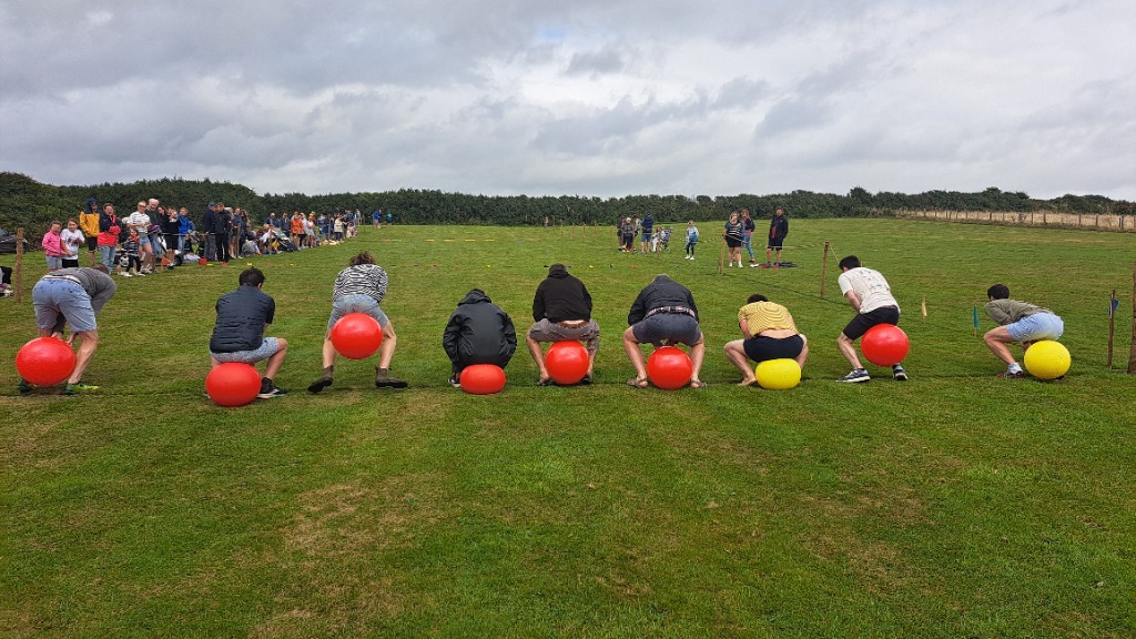 Space Hopper Race on the Sports Field